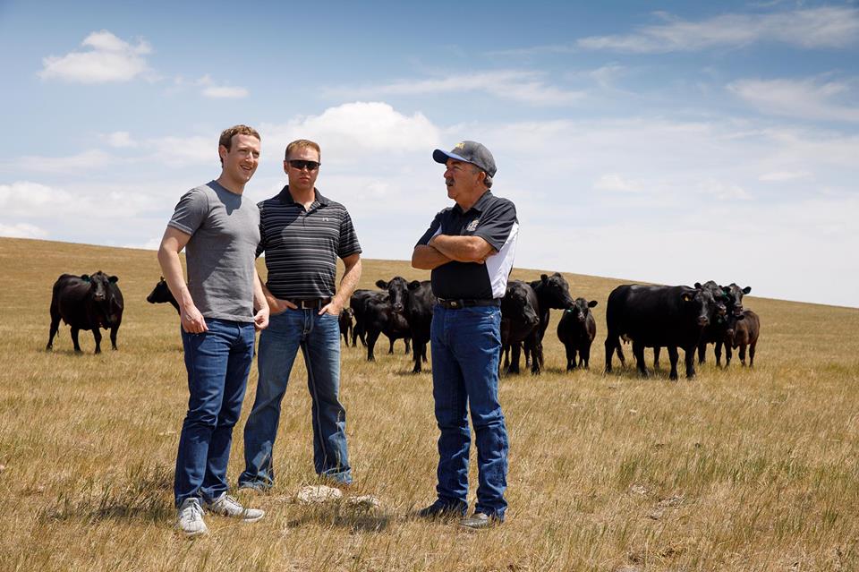 Mark Zuckerberg visitou um rancho de criadores de gado no estado americano de Dakota do Sul
